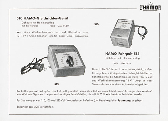Seite 15 Hamo Katalog Strassenbahn 1957