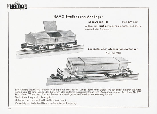 Hamo Katalog Strassenbahn 1959