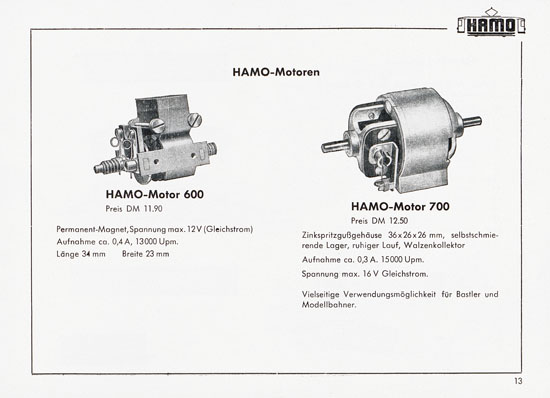 Hamo Katalog Strassenbahn 1959