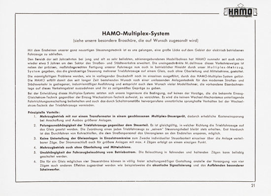 Hamo Katalog Strassenbahn 1959