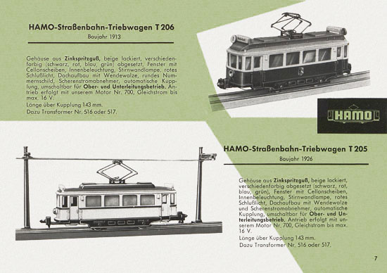 Seite 7 Hamo Katalog Spur H0 1963