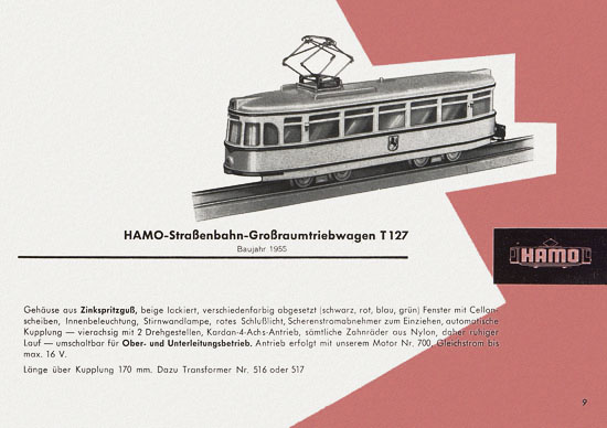 Seite 9 Hamo Katalog Spur H0 1963