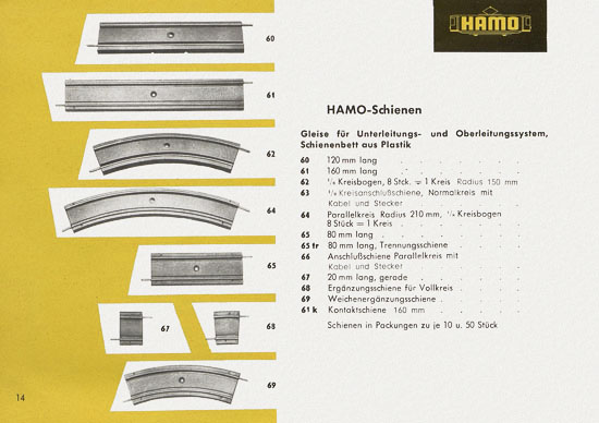 Hamo Katalog Spur H0 1963