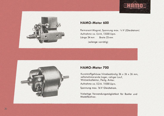 Seite 20 Hamo Katalog Spur H0 1963
