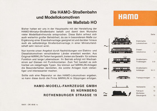 Seite 2 Hamo Katalog 1965-1966