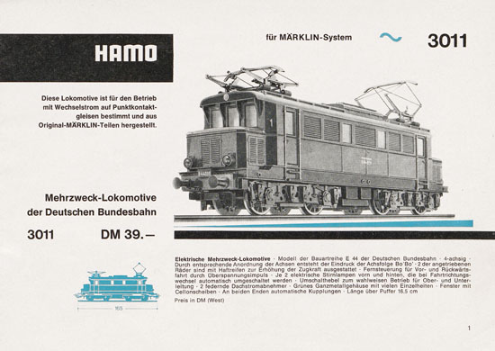 Seite 3 Hamo Katalog 1965-1966