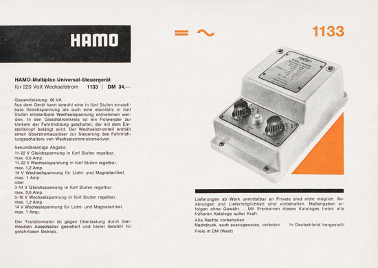 Seite 15 Hamo Katalog 1965-1966