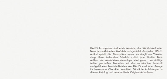 Haug Katalog 1961-1962