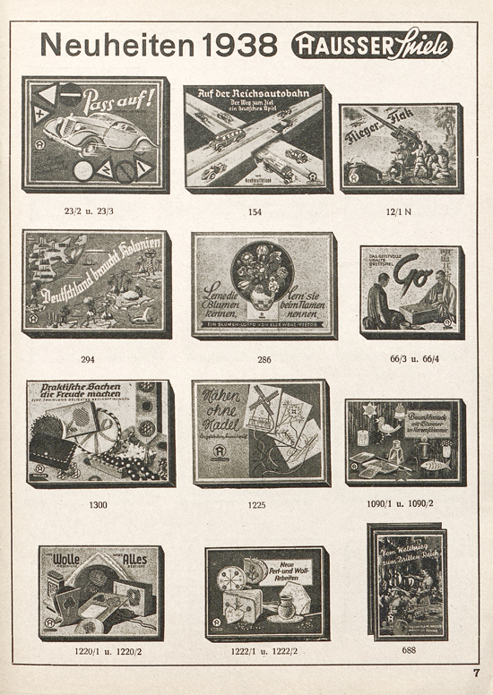 Hausser Preisblatt V 1938-1939