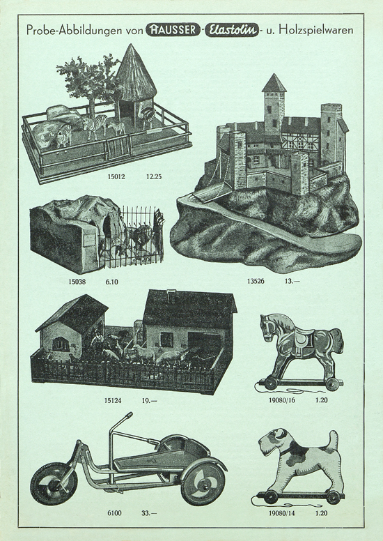 Hausser Preisblatt V 1938-1939