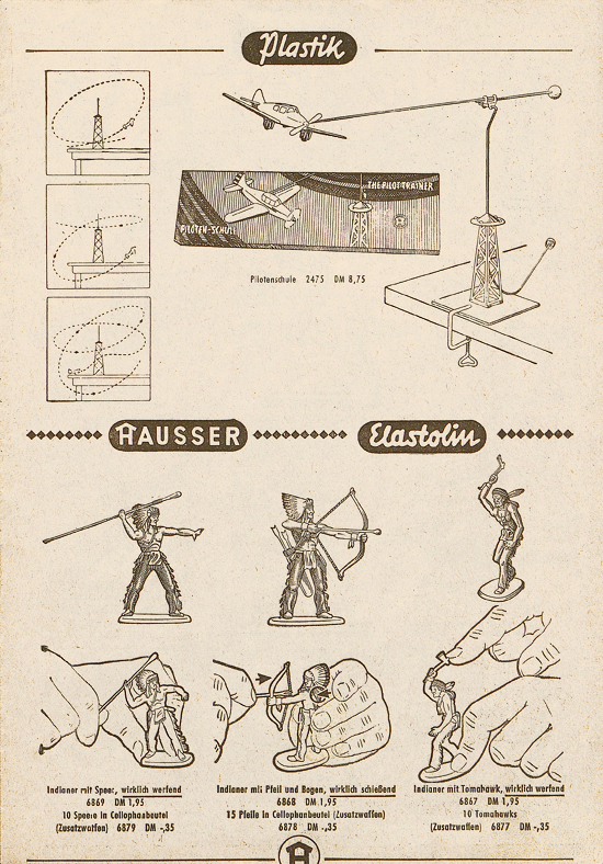 Seite 9 Hausser Spiele und Elastolin Figuren 1957