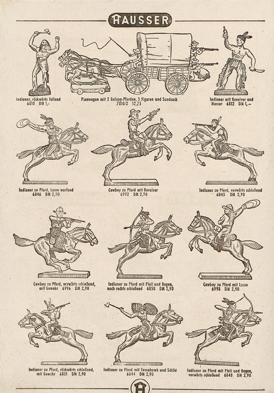 Seite 10 Hausser Spiele und Elastolin Figuren 1957