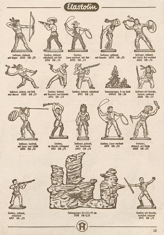 Seite 13 Hausser Spiele und Elastolin Figuren 1957