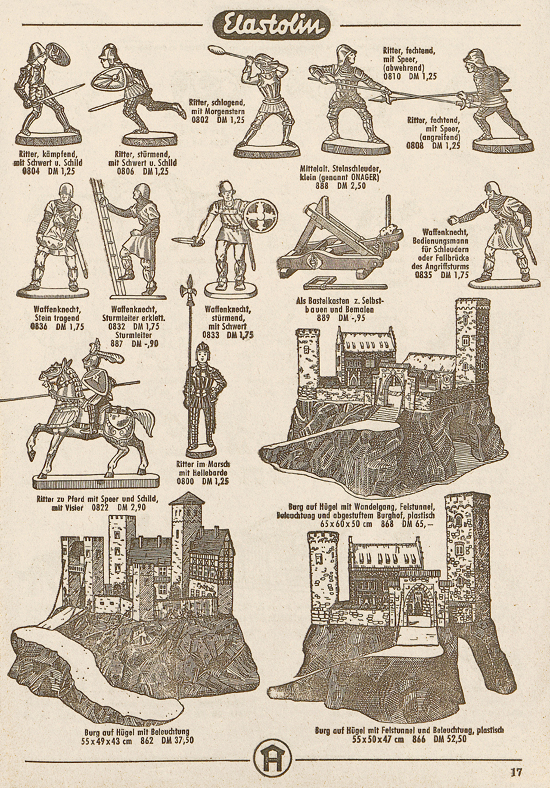 Seite 17 Hausser Spiele und Elastolin Figuren 1957