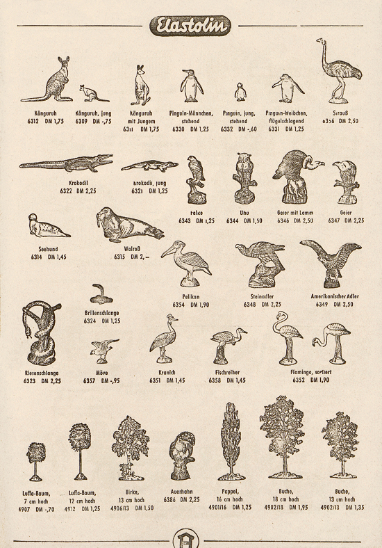 Seite 23 Hausser Spiele und Elastolin Figuren 1957