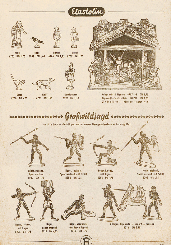 Seite 25 Hausser Spiele und Elastolin Figuren 1957