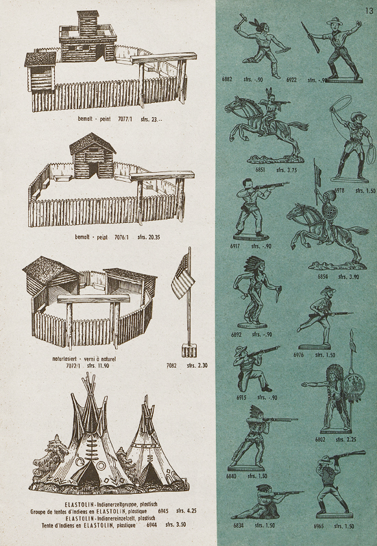 Seite 13 Hausser Spiele und Elastolin Figuren 1960