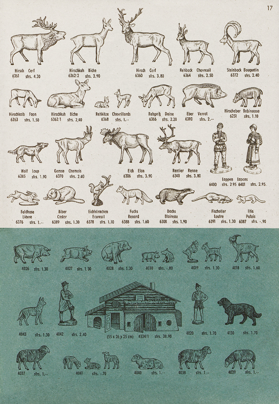 Seite 17 Hausser Spiele und Elastolin Figuren 1960