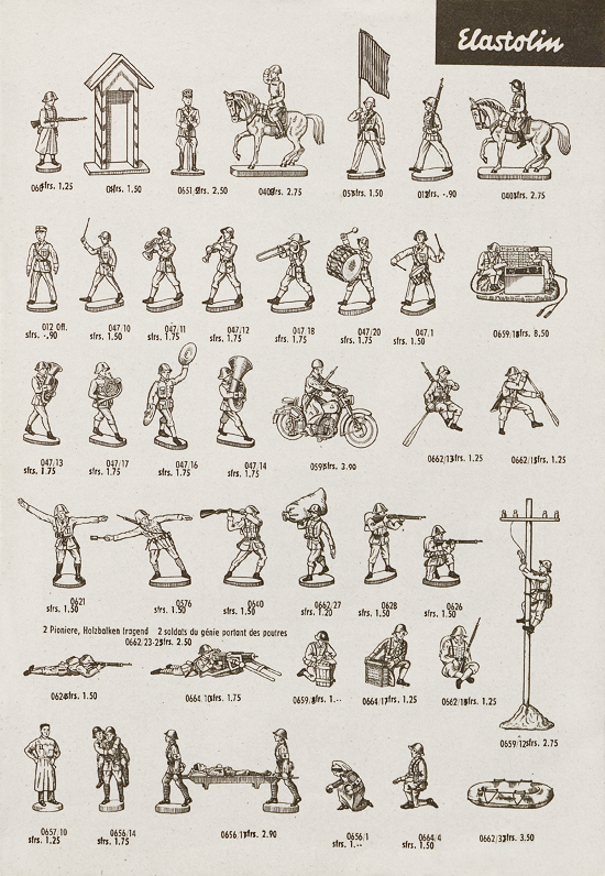 Seite 21 Hausser Spiele und Elastolin Figuren 1960