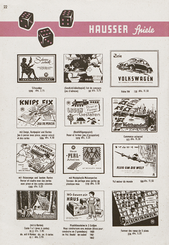 Seite 22 Hausser Spiele und Elastolin Figuren 1960