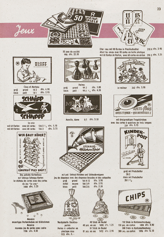 Seite 23 Hausser Spiele und Elastolin Figuren 1960