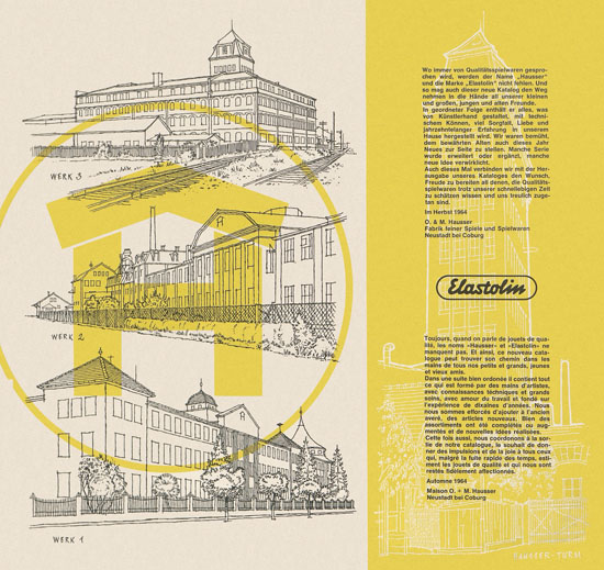 Hausser Qualitäts-Spielwaren Katalog 1964