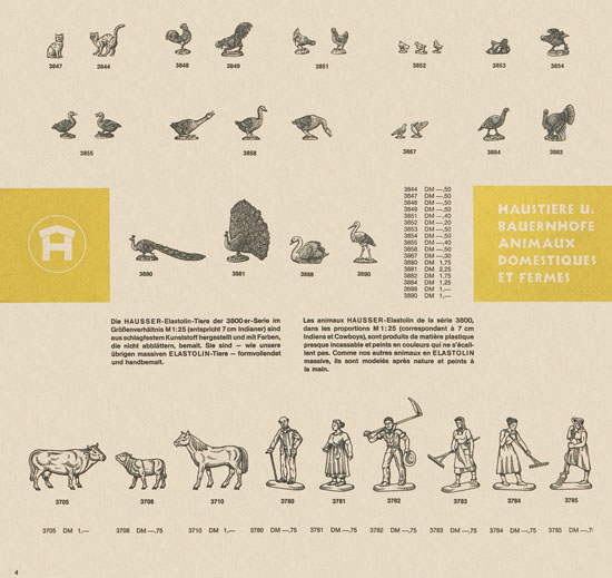 Hausser Qualitäts-Spielwaren Katalog 1964