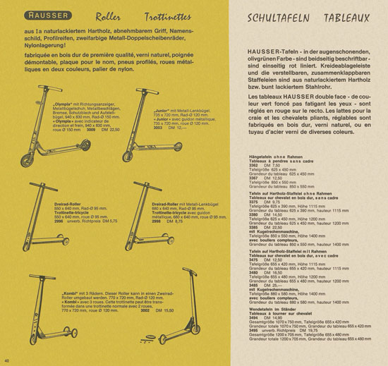 Hausser Qualitäts-Spielwaren Katalog 1964