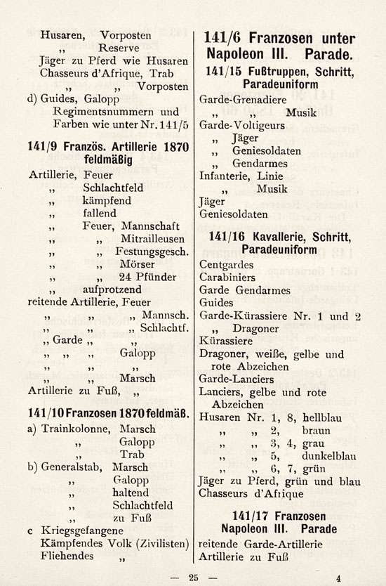 Heinrichsen Zinnfiguren Katalog 1914