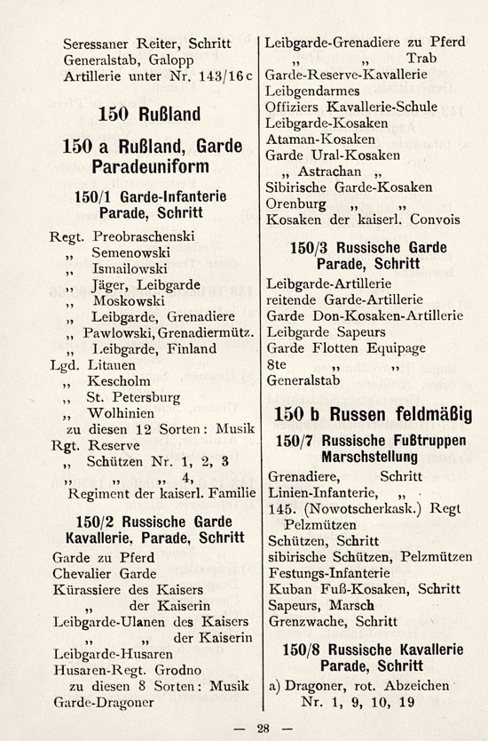 Heinrichsen Zinnfiguren Katalog 1914