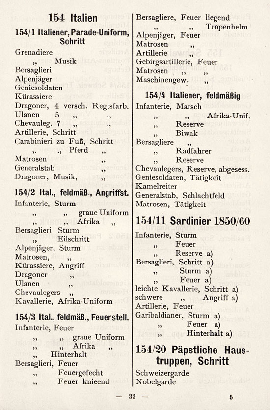 Heinrichsen Zinnfiguren Katalog 1914