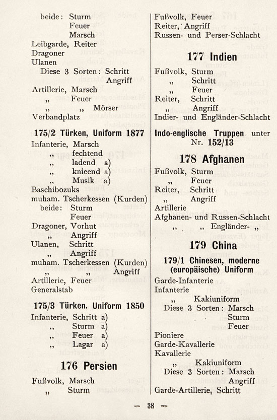 Heinrichsen Zinnfiguren Katalog 1914