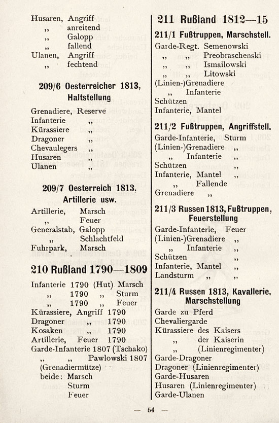 Heinrichsen Zinnfiguren Katalog 1914