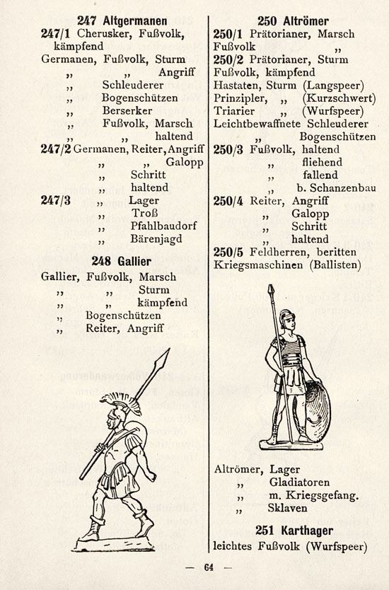 Heinrichsen Zinnfiguren Katalog 1914