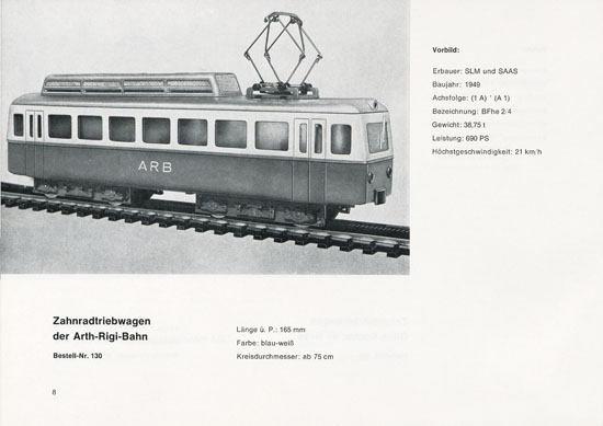 Heinzl Modellbahnen Katalog 1966