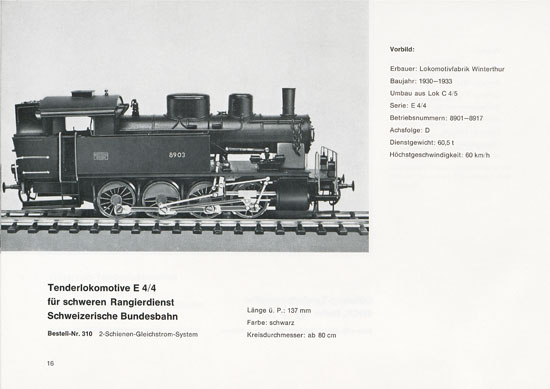 Heinzl Modellbahnen Katalog 1966