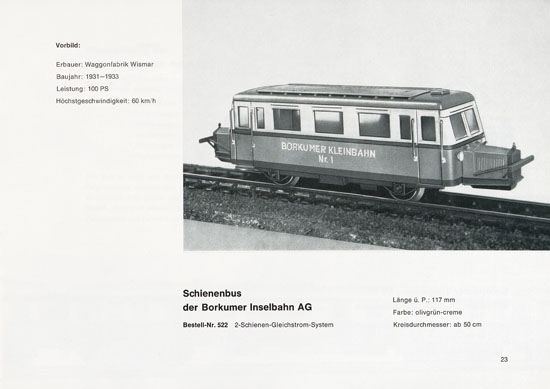 Heinzl Modellbahnen Katalog 1966