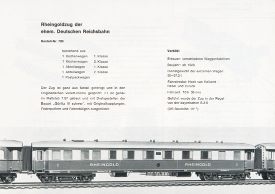 Heinzl Modellbahnen Katalog 1966