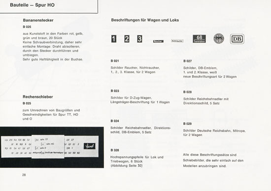 Heinzl Modellbahnen Katalog 1966