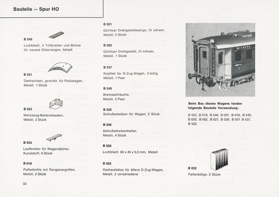 Heinzl Modellbahnen Katalog 1966