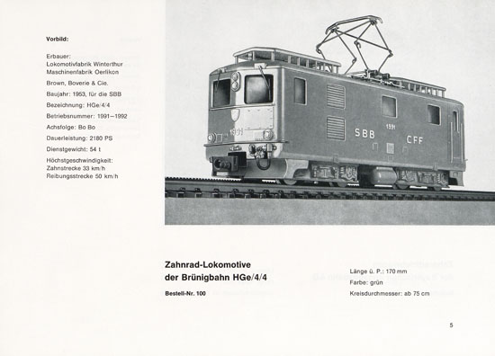 Heinzl Modellbahnen Katalog 1968