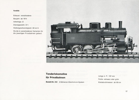 Heinzl Modellbahnen Katalog 1968