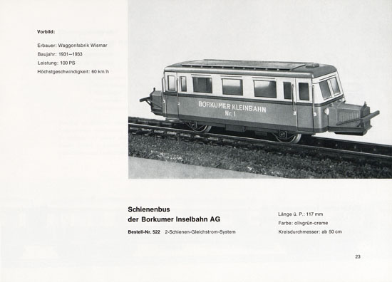 Heinzl Modellbahnen Katalog 1968