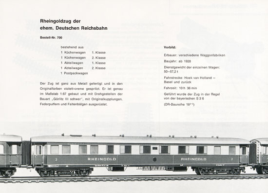 Heinzl Modellbahnen Katalog 1968