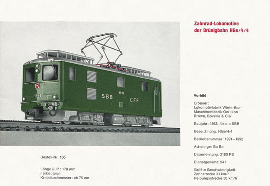 Heinzl Modellbahnen Katalog 1967