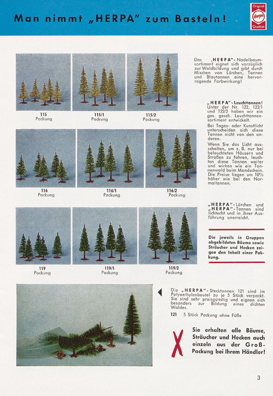 Herpa Modelle Katalog 1970