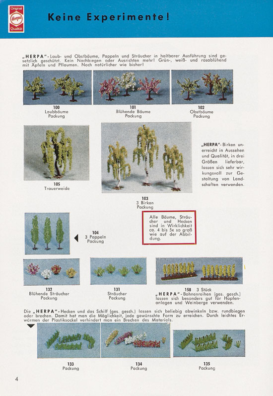 Herpa Modelle Katalog 1970