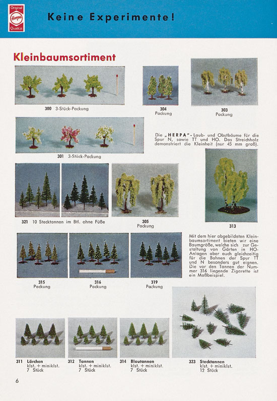 Herpa Modelle Katalog 1970