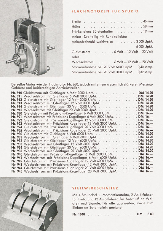 Albert Hohlbauch Katalog Modellbahn Erzeugnisse 1955