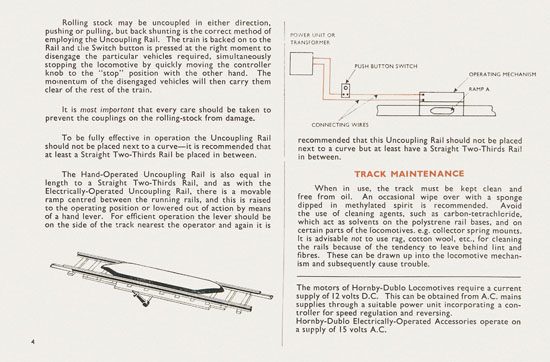 Hornby Dublo Handbook 2-Rail Track 1962